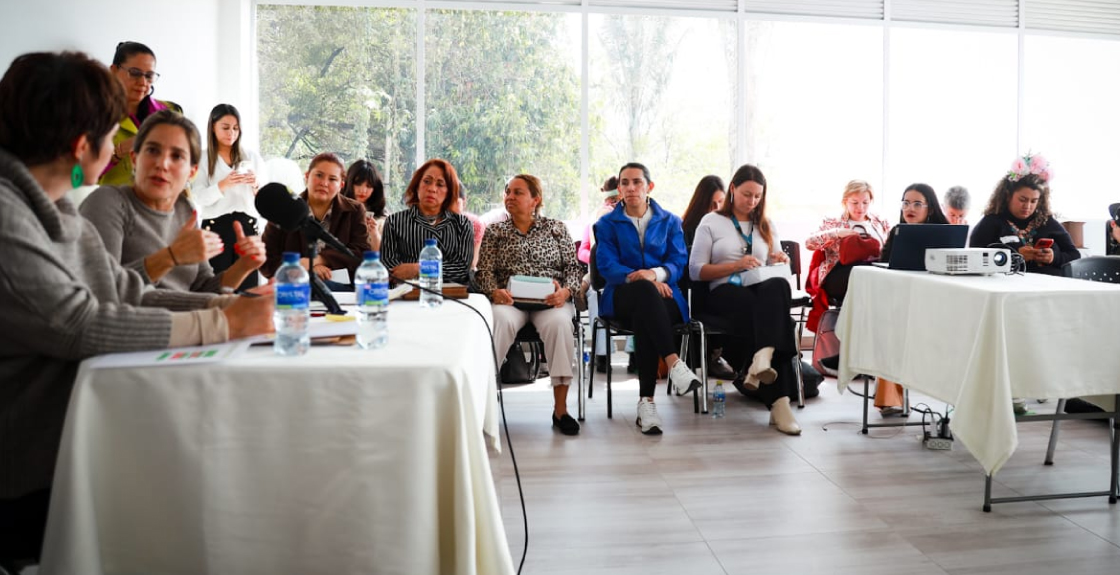 Comisión Legal para la Equidad de la Mujer del Congreso de la República en sesión en la Manzana del Cuidado del Centro